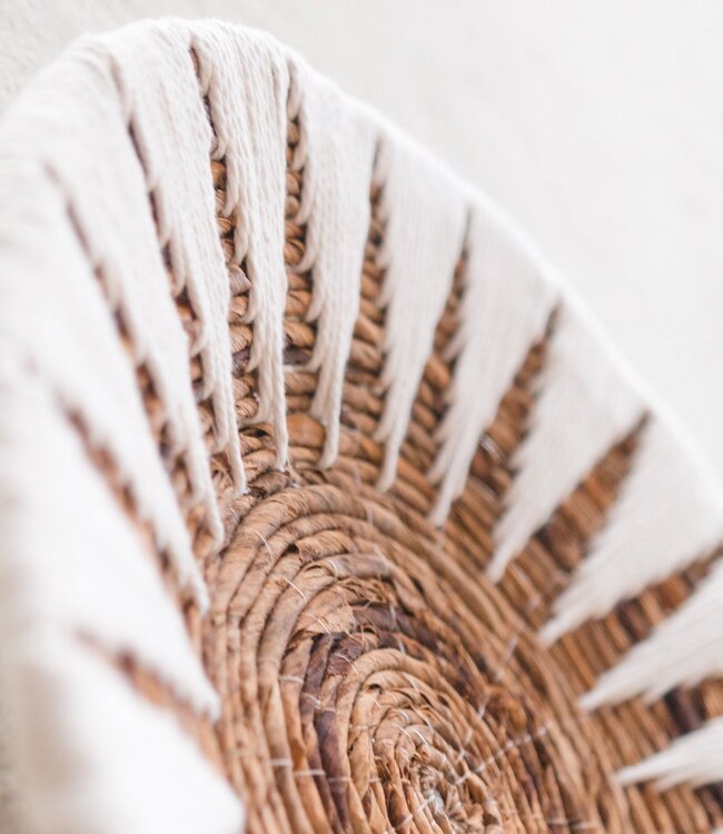 Wanddecoratie | Wandmand | Decoratieve schaal MADALA gemaakt van bananenvezel (2 maten)