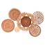 Tropische wanddecoratieset 6 gemengde stukken DALUM Boho Decor Handgeweven van natuurlijke materialen