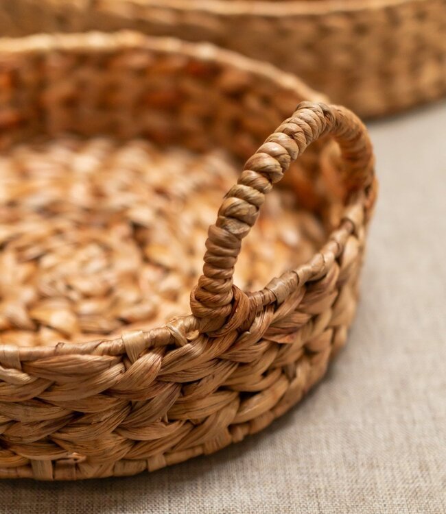 Decoratief dienblad MATAHARI gemaakt van waterhyacint (3 maten)