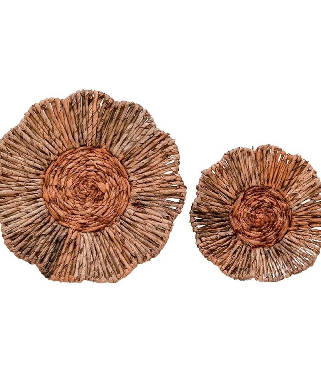 Wanddecor of Schaal MELAYA Wandmand van Bananenvezel (2 maten)