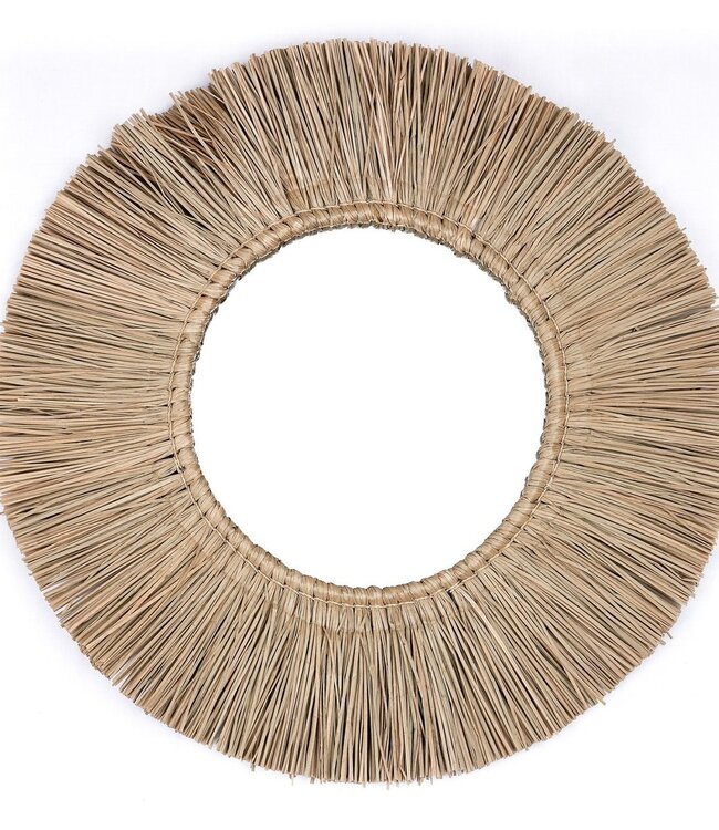 Wandspiegel van Zeegras Rond met 60 cm Diameter RIMBA