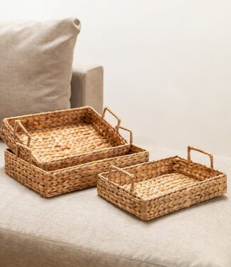 Soeji Dienblad BESAKIH van waterhyacint (3 maten)