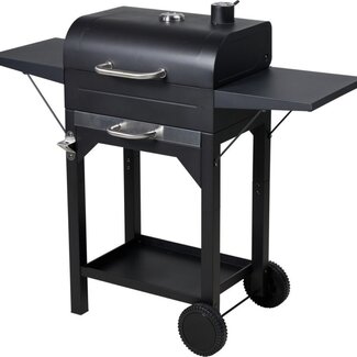 Ceruzo Houtskool BBQ - mat zwart - verrijdbaar