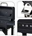 Houtskool BBQ - mat zwart - verrijdbaar