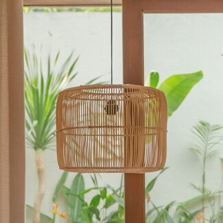 Soeji Rotanlamp | Boho lampenkap | Hanglamp LIKU (2 maten)