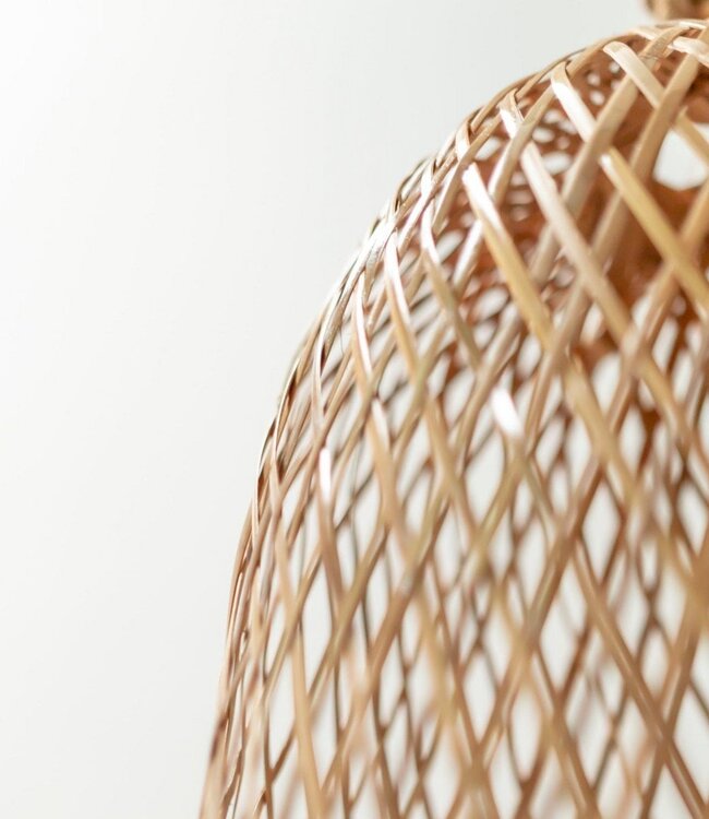 Bamboelamp | Natuurlijke lampenkap | Geweven plafondlamp CAMAYA