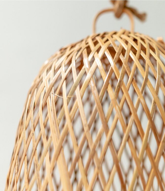 Bamboelamp | Natuurlijke lampenkap | Geweven plafondlamp CAMAYA