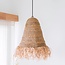 Soeji Raffia Boho Lampenkap – Hanglamp – Hanglamp – Handgeweven Plafondlamp met Lange Franjes (3 maten Ø 30/40/50 cm) KALIMA