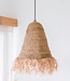 Raffia Boho Lampenkap – Hanglamp – Hanglamp – Handgeweven Plafondlamp met Lange Franjes (3 maten Ø 30/40/50 cm) KALIMA