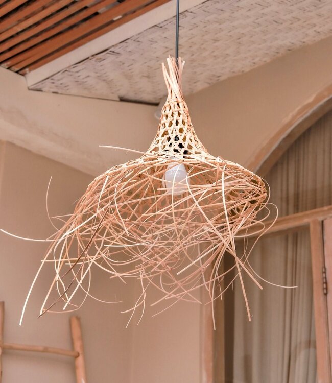 Bamboe Lampenkap met Kwastjes | Natuurlijke lampenkap | Hanglamp GILI