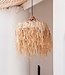 Raffialamp met lange franjes | Lampenkap | Hanglamp KAWI (2 maten)