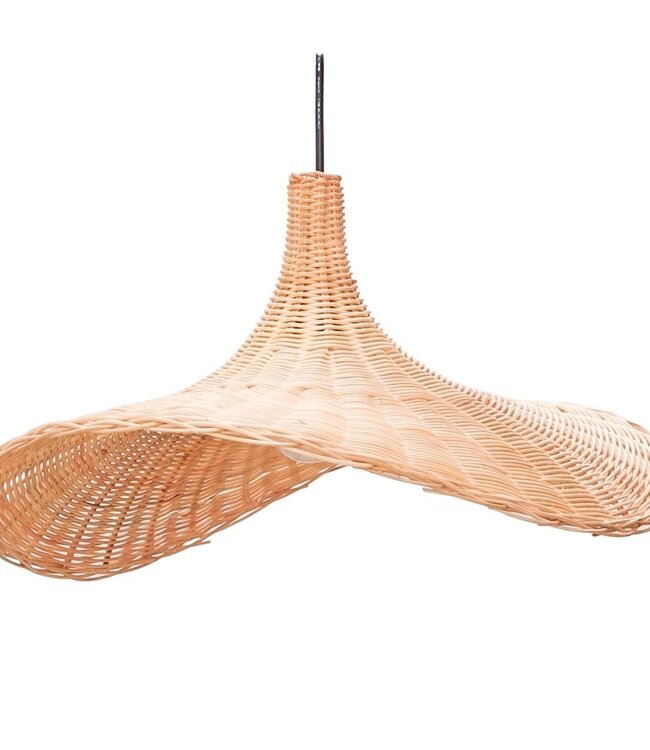 Rotanlamp | Natuurlijke lampenkap SAYAN trechtervormige hanglamp gemaakt van natuurlijke vezels (2 maten)
