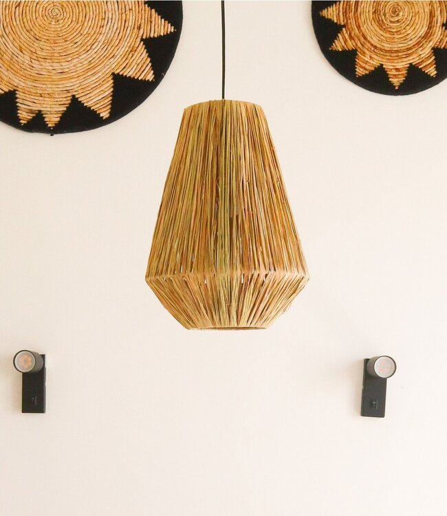 Lampenkap Plafondlamp Pendel rond ENDAH gemaakt van Raffia