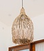 Plafondlamp van zeegras – Boho lampenkap hanglamp – natuurlijke hanglamp – grote trechtervormige zeegras lampenkap LAMPUNG (Ø 40 cm)