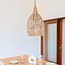 Plafondlamp van zeegras – Boho lampenkap hanglamp – natuurlijke hanglamp – grote trechtervormige zeegras lampenkap LAMPUNG (Ø 40 cm)