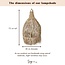 Plafondlamp van zeegras – Boho lampenkap hanglamp – natuurlijke hanglamp – grote trechtervormige zeegras lampenkap LAMPUNG (Ø 40 cm)