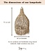 Plafondlamp van zeegras – Boho lampenkap hanglamp – natuurlijke hanglamp – grote trechtervormige zeegras lampenkap LAMPUNG (Ø 40 cm)