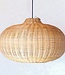 Grote rotan -lampenkap - ronde boho hanglamp - handgemaakte rotan hangende lamp - natuurlijke vezels geweven lampenkap (Ø 56 cm) anjani
