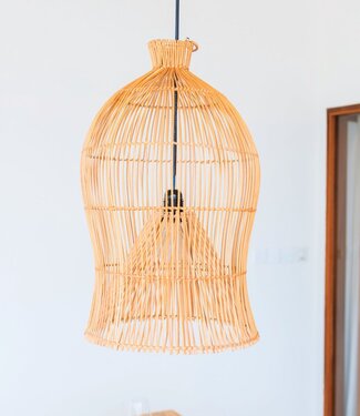 Soeji Rotan lampenkap – Boho hanglamp – plafondlamp hangend – Boho plafondlamp MAHARA (Ø35 cm)