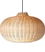 Grote rotan -lampenkap - ronde boho hanglamp - handgemaakte rotan hangende lamp - natuurlijke vezels geweven lampenkap (Ø 56 cm) anjani
