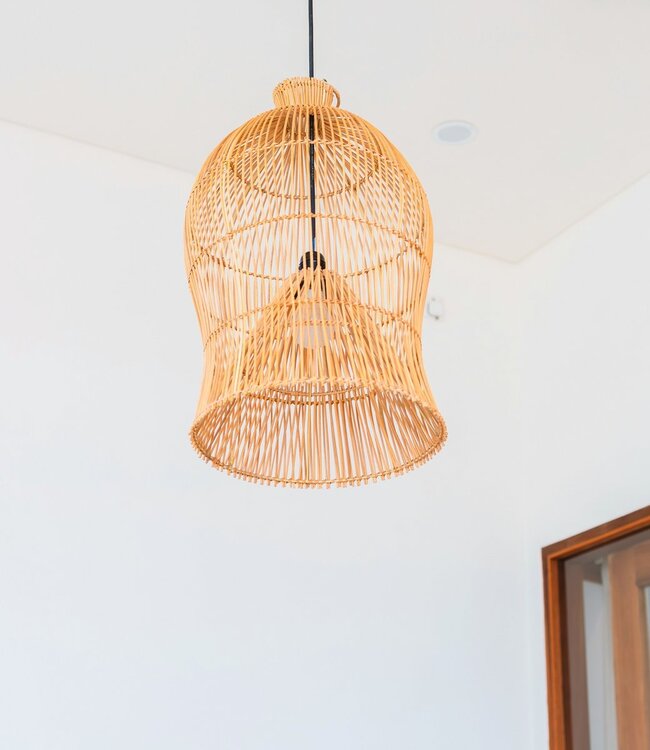 Rotan lampenkap – Boho hanglamp – plafondlamp hangend – Boho plafondlamp MAHARA (Ø35 cm)