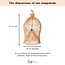 Rotan lampenkap – Boho hanglamp – plafondlamp hangend – Boho plafondlamp MAHARA (Ø35 cm)