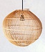 Round Rattan Lampshade - Boho hanglamp Modern - Handgemaakte plafondlamp - Sferische natuurlijke hanglamp (Ø 40/50 cm) Kencana