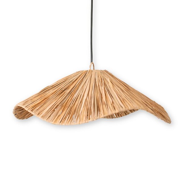 Boho lampenkap – grote raffia plafondlamp – natuurlijke hanglamp – handgemaakte plafondlamp gemaakt van raffia TAMPAH (Ø 53 cm)