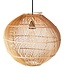 Round Rattan Lampshade - Boho hanglamp Modern - Handgemaakte plafondlamp - Sferische natuurlijke hanglamp (Ø 40/50 cm) Kencana