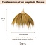Grote lampenkap van zeegras – natuurlijke hanglamp met franjes – Boho hanglamp – handgemaakte tropische hanglamp MAWANA (Ø 53 cm)
