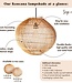 Round Rattan Lampshade - Boho hanglamp Modern - Handgemaakte plafondlamp - Sferische natuurlijke hanglamp (Ø 40/50 cm) Kencana