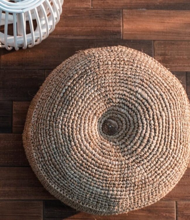 Poef | Zitzak TELU van Raffia (2 maten)