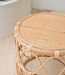 Ronde rotan bijzettafel – kleine boho salontafel – nachtkastje rotan beige – handgemaakte tafel gemaakt van natuurlijk rotan (Ø 45 cm) MUARA