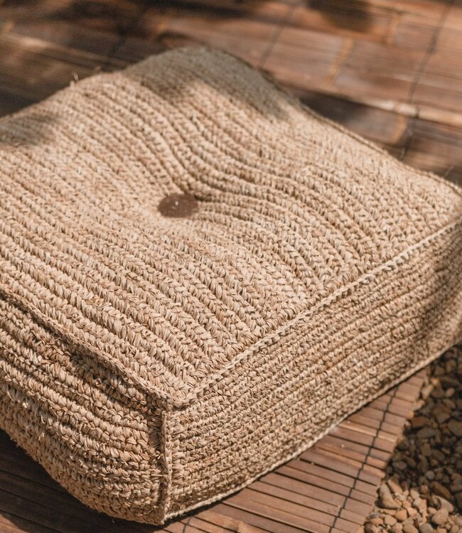 Poef | Zitzak PADAR gemaakt van Raffia