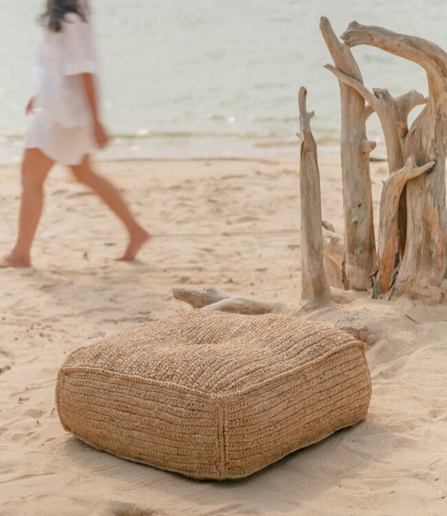 Poef | Zitzak PADAR gemaakt van Raffia