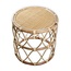 Ronde rotan bijzettafel – kleine boho salontafel – nachtkastje rotan beige – handgemaakte tafel gemaakt van natuurlijk rotan (Ø 45 cm) MUARA