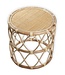 Ronde rotan bijzettafel – kleine boho salontafel – nachtkastje rotan beige – handgemaakte tafel gemaakt van natuurlijk rotan (Ø 45 cm) MUARA