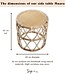 Ronde rotan bijzettafel – kleine boho salontafel – nachtkastje rotan beige – handgemaakte tafel gemaakt van natuurlijk rotan (Ø 45 cm) MUARA