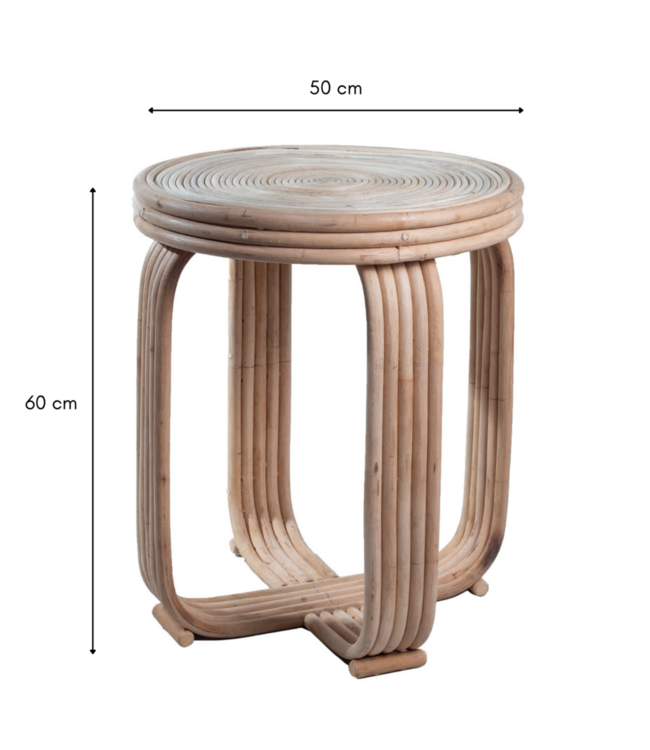 Rotan Bijzettafel | Bijzettafel | Banktafel KANTHI