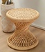 Rotan bijzettafel | Salontafel | Ronde salontafel LUHU Ø45 cm Beige