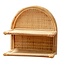 Rotan Wandplank 30x30 cm | Hangend plankje TIASA beige