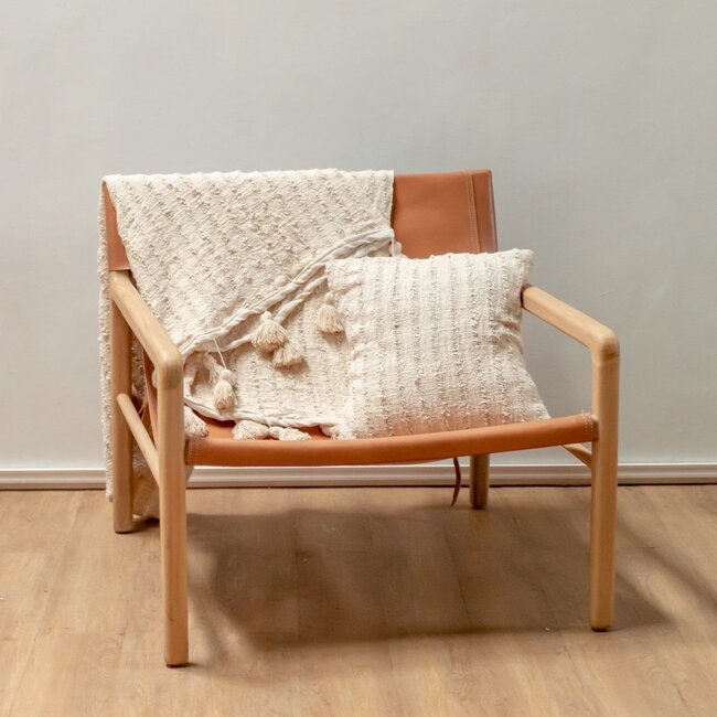 Kussensloop 40x40 cm of 50x50 cm Handgeweven | Decoratief Kussen | Bankkussen RAHAYU Gemaakt van Katoen