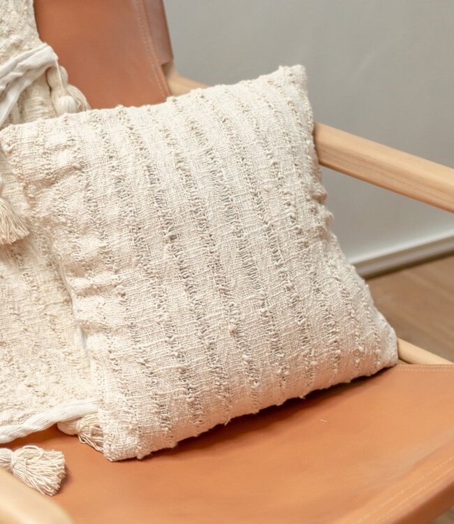 Kussensloop 40x40 cm of 50x50 cm Handgeweven | Decoratief Kussen | Bankkussen RAHAYU Gemaakt van Katoen