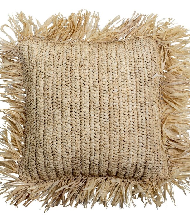 Sierkussen met vulling | Decoratief Kussen | Sofa Kussen GANDI gemaakt van Raffia