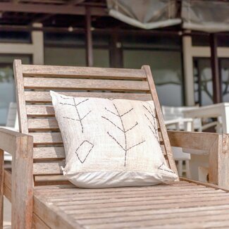 Soeji Handgeweven kussensloop SERAJA 40x40 of 50x50 cm decoratieve kussenhoes bankkussen van katoen