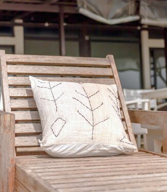 Soeji Handgeweven kussensloop SERAJA 40x40 of 50x50 cm decoratieve kussenhoes bankkussen van katoen