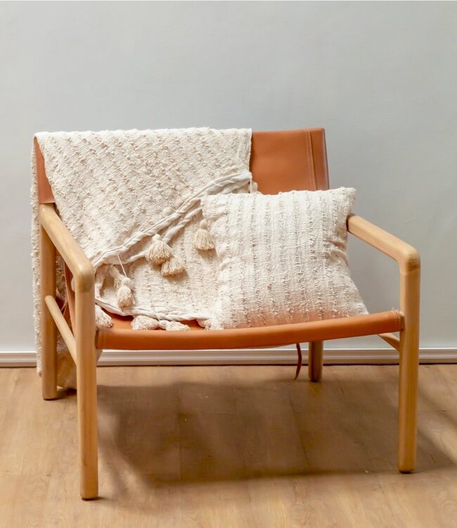 Boho Deken Katoenen Deken Sprei Bedovertrek Bankdeken 110x200 cm TENUN Handgeweven van katoen