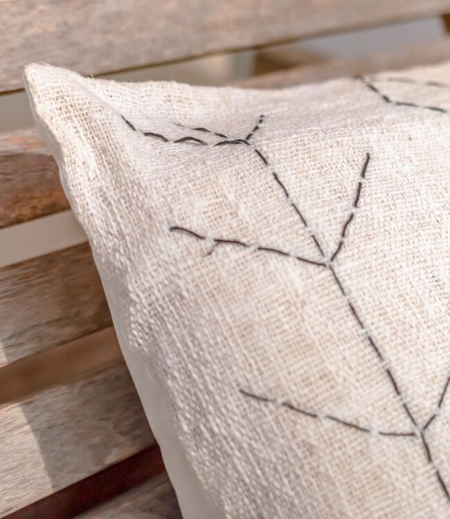 Handgeweven kussensloop SERAJA 40x40 of 50x50 cm decoratieve kussenhoes bankkussen van katoen