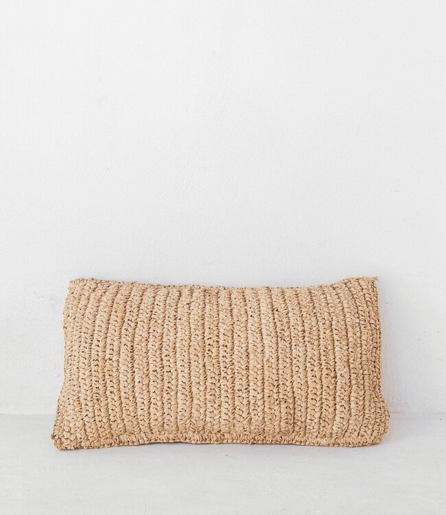 Raffia Sierkussen 50x30 cm met vulling Decoratief kussen Bankkussen DALUNG