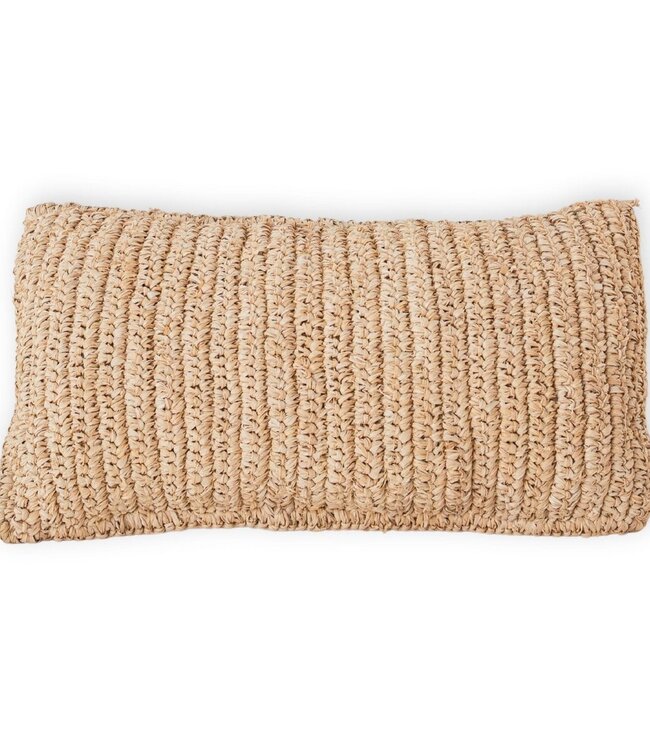 Raffia Sierkussen 50x30 cm met vulling Decoratief kussen Bankkussen DALUNG